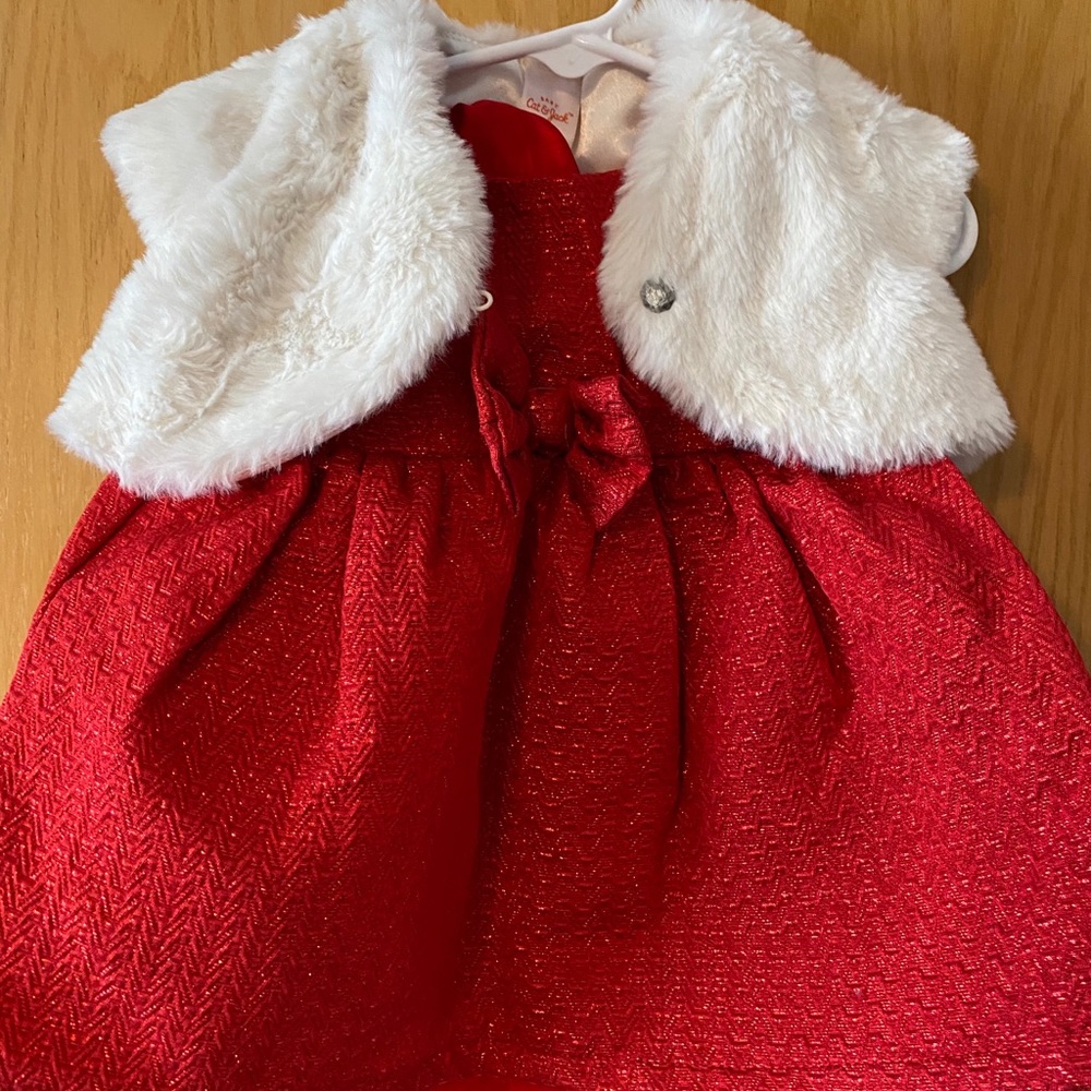 Girls red Christmas dress